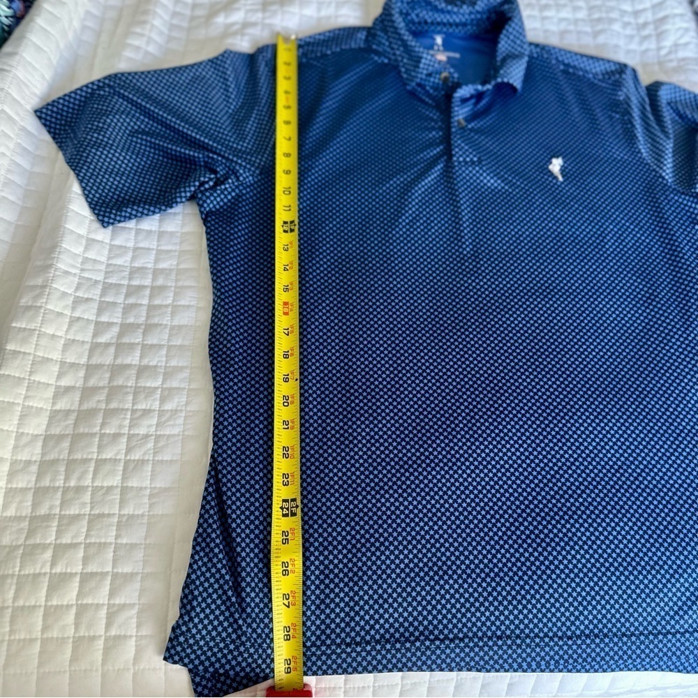 PGA Tour Brand Fairway & Greene Men's Blue Polo Golf Shirt Size L with Stars - Picture 5 of 6